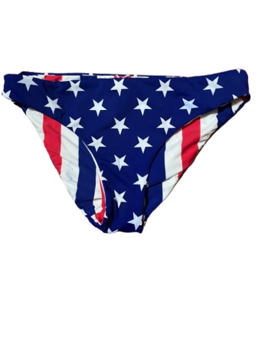 The Bikini Lab Reversible Patriotic Stars & Stripes Bikini Bottom -Size XS